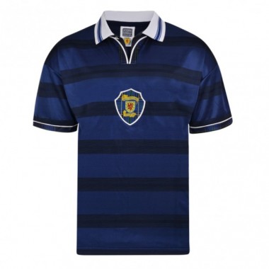 Schottland 1998 World Cup Finals Retro Fußball T Shirt Top Poloshirt Herren 