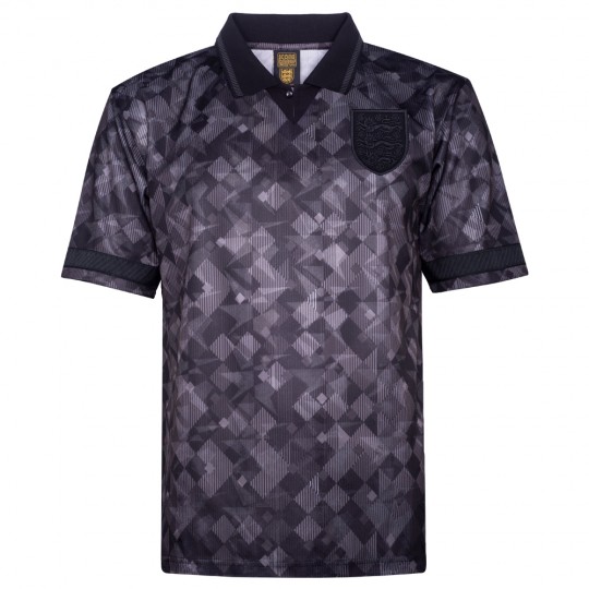 England 1990 Black Out Retro Football Shirt