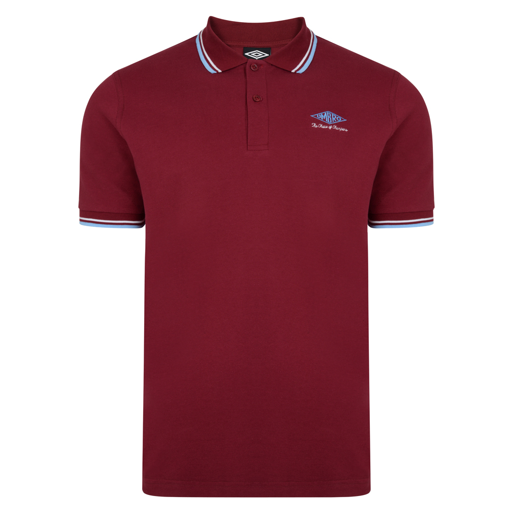 Umbro Choice of Champions Claret Polo Shirt Umbro Champions Polo Shirt 3 Retro