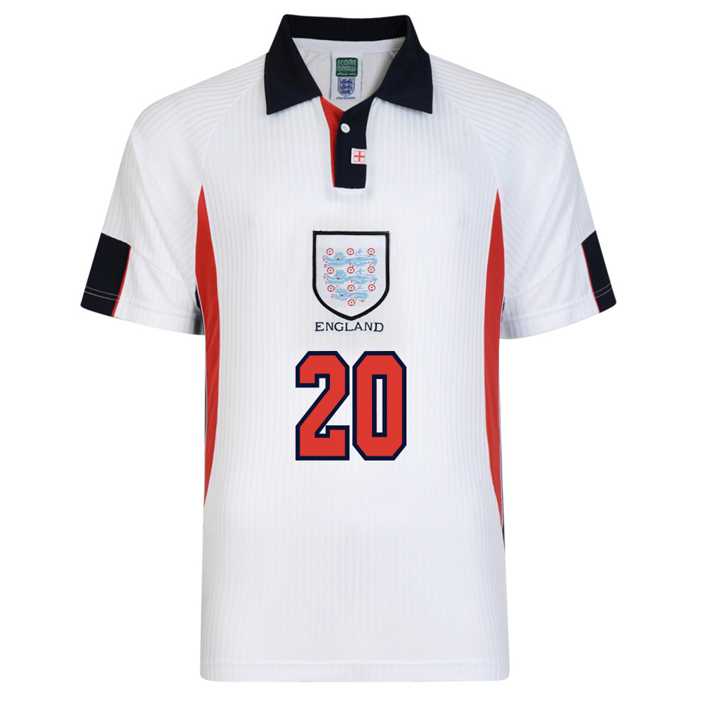 England 1998 World Cup Finals Football Short Sleeve Shirt Top T-Shirt Mens 