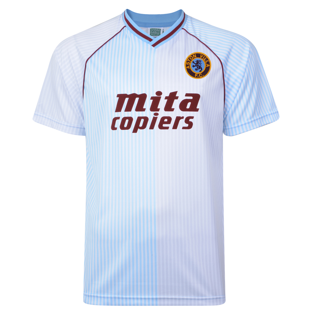 Aston Villa 1988 Fußball Away Retro T Shirt Trikot Tee Top Kurzarm Herren 