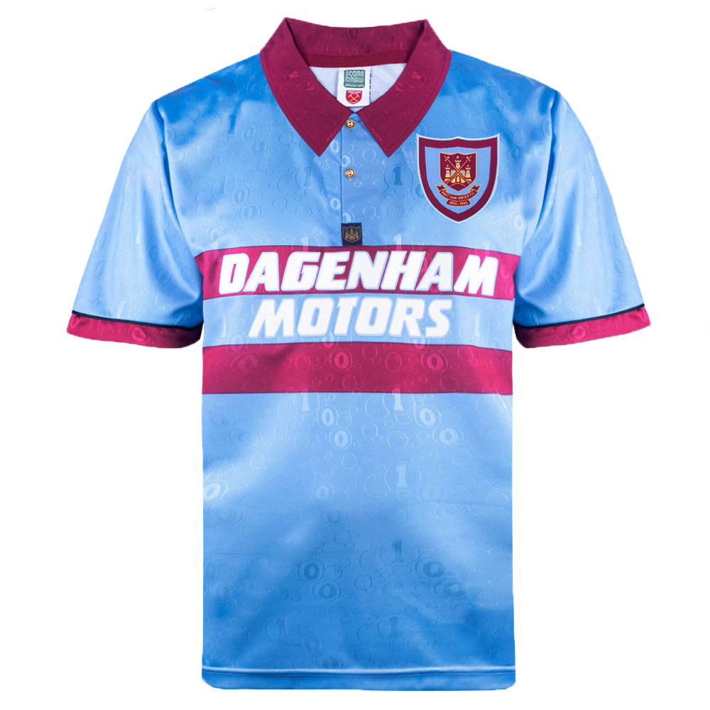 Mens Score Draw Licensed Replica 1986 West Ham Retro Football Shirt 