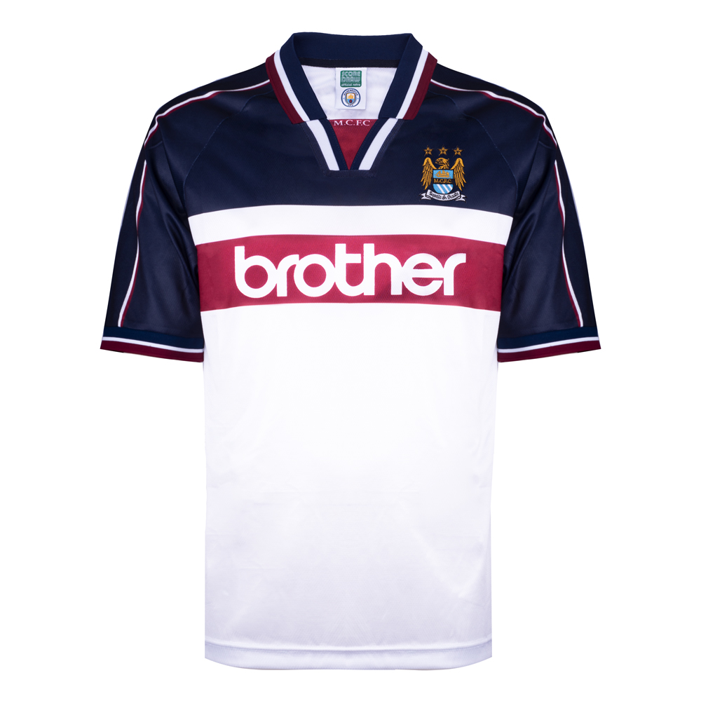 White Score Draw Rangers FC '90 Retro Away Shirt