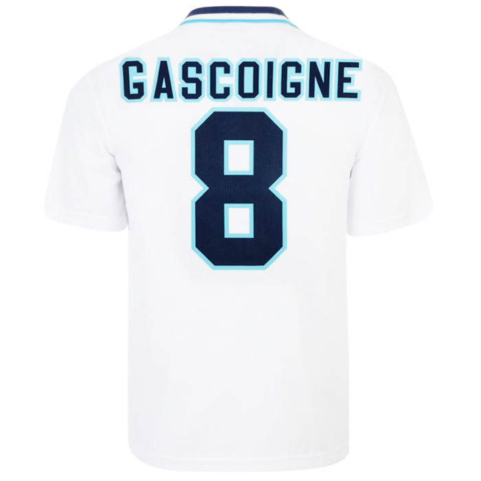 Gascoigne England 1996 Home Retro Football Shirt