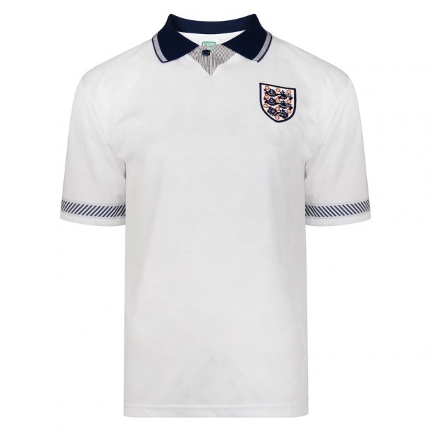 England 1990 World Cup Boys Retro Football Shirt