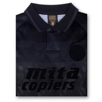 Aston Villa 1990 Black Out Retro Football Shirt