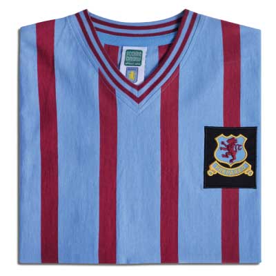 Aston Villa 1957 FA Cup Finale Retro Fußball Kurzarm Shirt T-Shirt Trikot Herren 