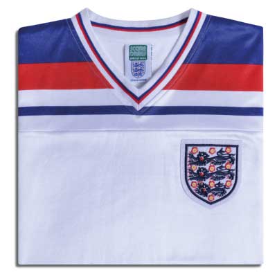 Official Retro England 1982 World Cup Finals Away Retro Shirt 51% POLYESTER 49% COTTON 