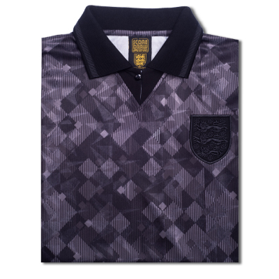 England 1990 Black Out Retro Football Shirt