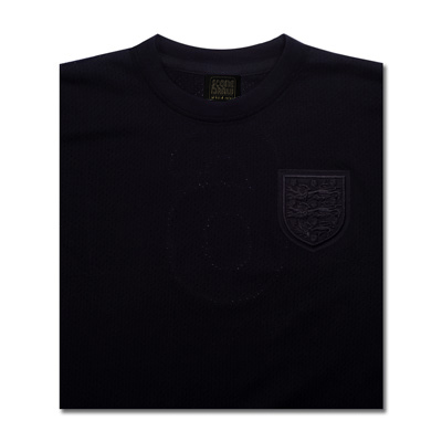 England 1970 Black Out No6  Retro Football Shirt